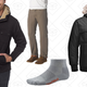 Prana Apperson Jacket, $127 | Prana Bronson Lined Pant, $69 | SmartWool Hike Ultra Light Mini Sock, $10 | The North Face Gotham Down Jacket II, $179